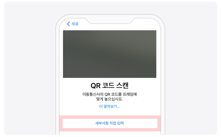 iOS 수동 — 세부사항 직접 입력