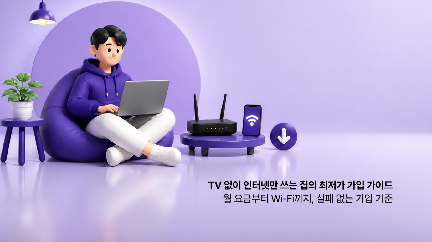 TV 없이 인터넷만 쓰는 집의 최저가 가입 가이드